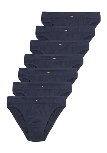 s.Oliver Change Daily 7er Pack Klassische Slip-Unterhosen - Herren-Slips in Navy, ultimativer Komfort und zeitloses Design, ideal für jeden Tag. Praktisches 7er Pack in einer Dose, elastischer Bund mit stylischem Logopatch.