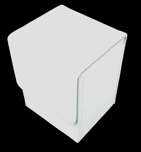 Docsmagic.de Premium Magnetic Flip Box (80) White + Deck Divider - MTG PKM YGO -