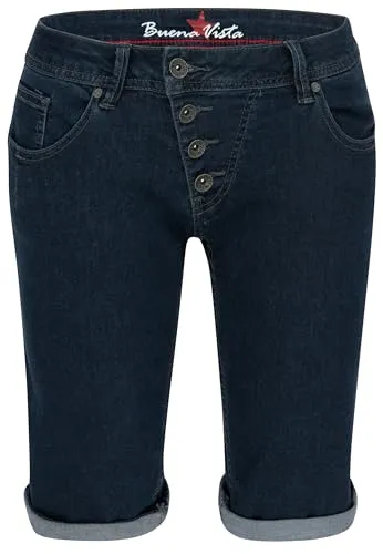 Buena Vista Malibu-Short Stretch Denim, blau (rawblue (1933)), Gr. XS - Hochwertige Shorts aus robustem 8 oz Denim für optimale Haltbarkeit. Verfügbar in internationalen Größen für perfekten Sitz und Tragekomfort. Ideal für entspannte Sommertage! Durch den Stretchanteil bieten sie zudem Bewegungsfreiheit.