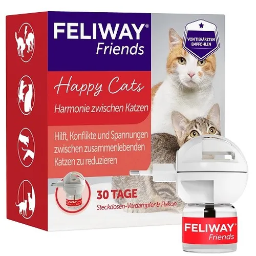 Feliway Friends Starter-Set - Hygiene & Gesundheit, reduziert Konflikte zwischen Katzen im Mehrkatzenhaushalt für harmonisches Zusammenleben.