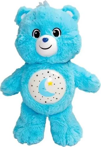 Splash Toys - Glücksbärchi Plüschtier mit Nachtlicht blau - Kuscheltiere für Babys, mit integriertem Nachtlicht und Melodie für einen beruhigenden Schlaf.