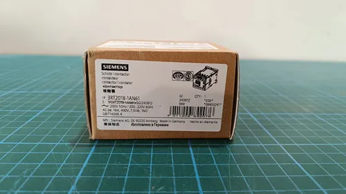 Siemens 3RT2018-1AN61 Schütz 3 Schließer 690 V/AC - Schützzubehör für AC-Anwendungen, hoher Schaltstrom bis 5 A, ideal für industrielle Steuerungen und Automatisierungssysteme.
