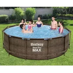 Bestway Steel Pro MAX Swimming Pool-Set Deluxe Series Rund 366x100 cm