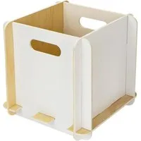 HMF 3740-25CM-01 Aufbewahrungsbox Holz Zusammenstecken 25cm Weiß