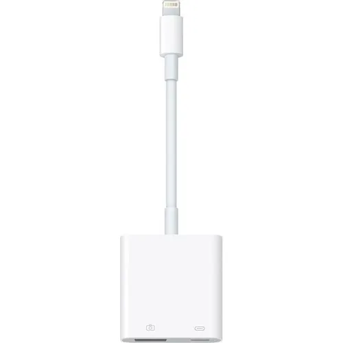 Apple Lightning auf USB 3 Kamera Adapter MK0W2ZM/A - Kabel & Adapter für iPhone und iPad, ermöglicht schnelle Übertragung von Fotos und Videos ohne zusätzliche Software.