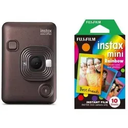 Fujifilm Instax Mini LiPlay Deep Bronze - 2-in-1 Sofortbildkamera und Smartphone-Drucker, kompaktes Design mit Audio-Nachricht-Funktion für personalisierte Erinnerungen