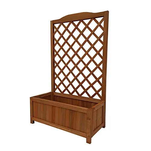 HTI-Line Blumenkasten Heidi XL mit Rankgitter - Der stilvolle Blumenkasten mit Rankgitter ist ideal zur Verschönerung Ihres Gartens. Er bietet Platz für blühende Pflanzen und kann als Sichtschutz oder Trennwand genutzt werden. Maße B/H/T 60 x 100 x 28 cm.