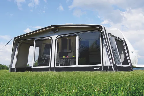 Westfield Pluto 11 - Luftzelt für Wohnwagen 2023, Umlaufmaß 1051-1085 cm - Campingausrüstung mit hochwertigem HydroTech® Baumwolle Touch Material, große Fenster für optimale Belüftung und schnellem Aufbau durch Advanced Air System®.
