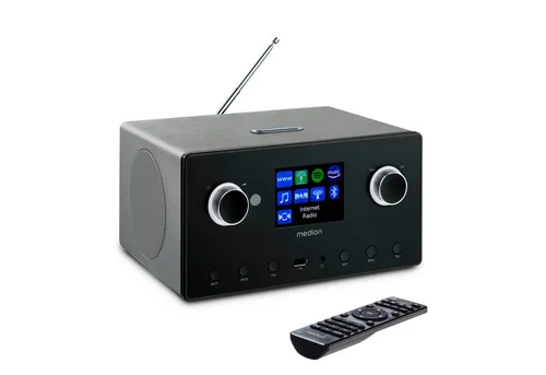 MEDION P85444 2.1 Internetradio - DAB+ & UKW Radio, Spotify Connect, WLAN & Bluetooth, kompaktes Design mit 25.000+ Sendern und Farbdisplay
