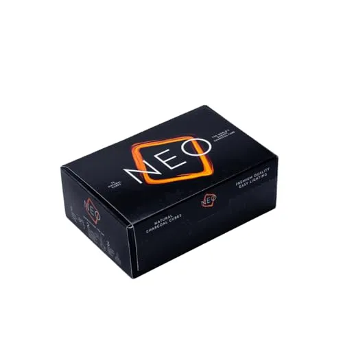 Threekings NEO Cubes Shisha Kohle 72 Stück - Premium Naturkohle Selbstzünder Würfel - Schnellzünder für Wasserpfeife & Grill - Einfach mit Feuerzeug anzünden - Geschmacksneutral Made in Holland