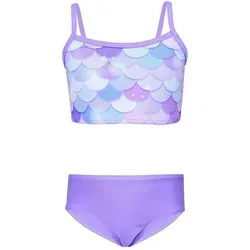 Aquarti Bustier-Bikini Aquarti Mädchen Bikini Set Bustier Bikinislip Zweiteiliger Badeanzug lila 134