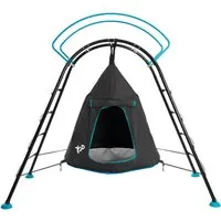 TP Toys Hängesessel und Klettergerüst "Ufo", schwarz - Spiel- und Klettergeräte für drinnen und draußen, bietet einen Rückzugsort zum Entspannen und Träumen, ideal für Abenteuer und Entspannung.