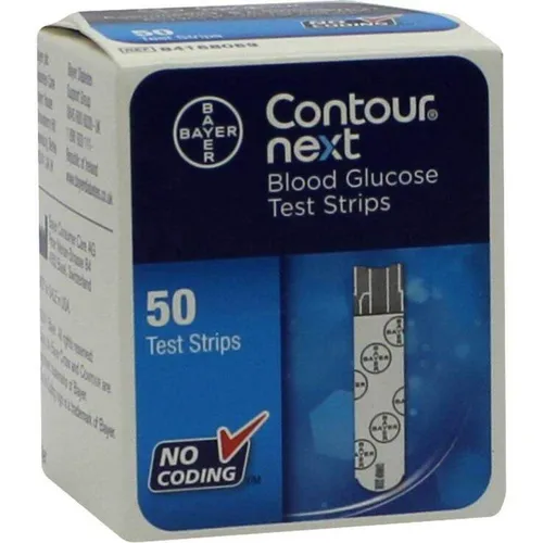 Contour Next Sensoren Teststreifen - kohlpharma 50 St - Blutzuckermessgeräte Zubehör, hochstabil gegenüber Umwelteinflüssen und 24 Monate haltbar für zuverlässige Messungen.