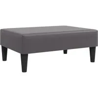 vidaXL Fußhocker Grau 77x55x31 cm aus Kunstleder - Moderner Hocker aus hochwertigem Kunstleder, schmutzabweisend und leicht zu reinigen. Ideal zum Ausruhen oder als zusätzliche Sitzgelegenheit in jedem Raum.