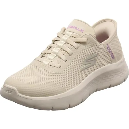 Skechers Damen Go Walk Flex Grand Entry Slip-On, Cremefarbener Textilbesatz, 35.5 EU