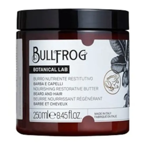BULLFROG Botanical Lab Nourishing Restorative Butter 250 ml - Ganzkörperpflege für Herren mit intensiv feuchtigkeitsspendender Haar- und Bartbutter, angereichert mit Sheabutter für weiches, geschmeidiges Haar und einen herrlichen Pistazien-Duft.