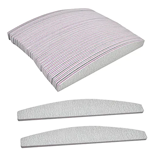 BUYGOO 50pcs Profi Nagelfeilen Set 100/180 - Wiederverwendbare Doppelseitige Feilen für Perfekte Nagelpflege, Maniküre und Pediküre