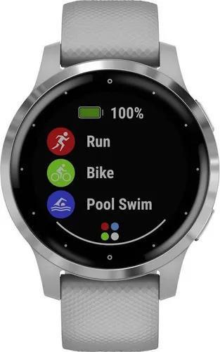 Garmin Vivoactive 4S – 40 mm – Grau/Silber - Smartwatch mit 40 mm Gehäuse, GPS und Fitness-Tracking, kompatibel mit Android und iOS – ideal für aktive Nutzer.