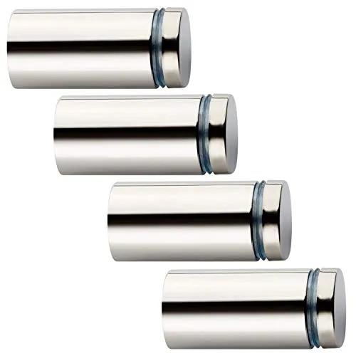 Stück Glas-Abstandshalter Ø 12 mm mit 17,5 mm Wandabstand Chrom poliert Wandabstandshalter Schilderbefestigung Distanzhülse von SO-TECH® 4