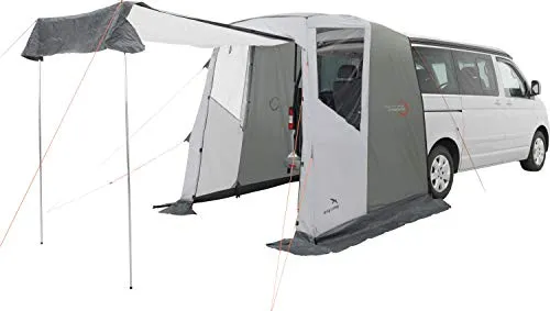 Easy Camp Crowford Buszelt - Granitgrau, Einheitsgröße - Vordächer & Vorzelte für VW T5/T6 oder MB W447, bietet versteckte Belüftung und aufrollbare Fenstervorhänge für optimalen Komfort beim Camping.