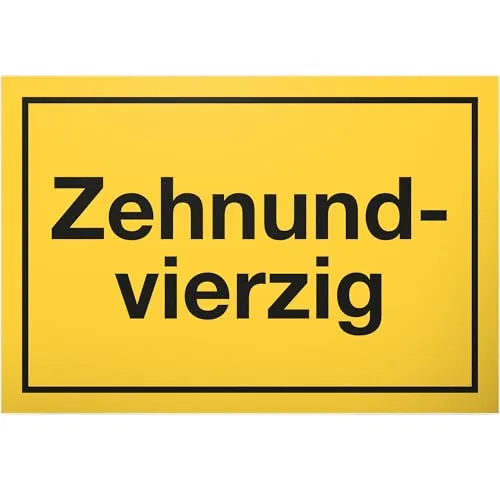 DankeDir! 50 Jahre - Zehnundvierzig Schild - Wand- & Türschilder als lustige Überraschung zum 50. Geburtstag, ideal als Geschenk und Geburtstagsdeko für unvergessliche Feiern.