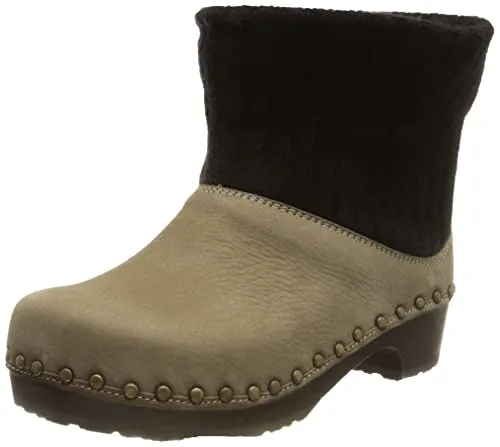 Berkemann Damen Winter Toeffler Holzschuh, sandbeige/schwarz, 39.5 EU