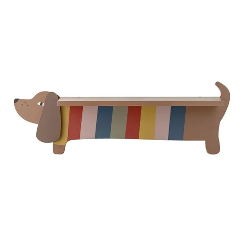 Bloomingville MINI Charlie Regal - Hund 54x18,5x12cm - Wandregal für das Kinderzimmer mit süßem Hundedesign, ideal zur Aufbewahrung von Büchern und Spielzeug.
