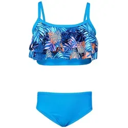 Aquarti Bustier-Bikini Aquarti Mädchen Bikini Set Bustier Bikinislip Zweiteiliger Badeanzug blau|orange 128
