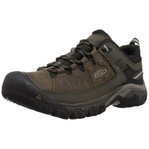 KEEN Targhee 3 Waterproof - Wasserdichte Wanderschuhe für Herren, Bungee Cord/Schwarz, 47 EU - Wanderschuhe mit KEEN.DRY Membran für trockene Füße und hohe Traktion auf jedem Terrain. Ideal für unebene Oberflächen und lange Wanderungen.