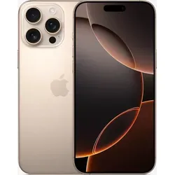 Apple iPhone 16 Pro Max 256GB Desert Titanium - Hochwertiges Titan-Design, 48-Mpx-Kamera und 4K Video mit Dolby Vision für kreative Profis