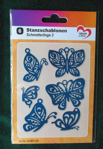 Angebot! 6 Stanzschablonen " Schmetterlinge 3 ", K. Jittenmeier