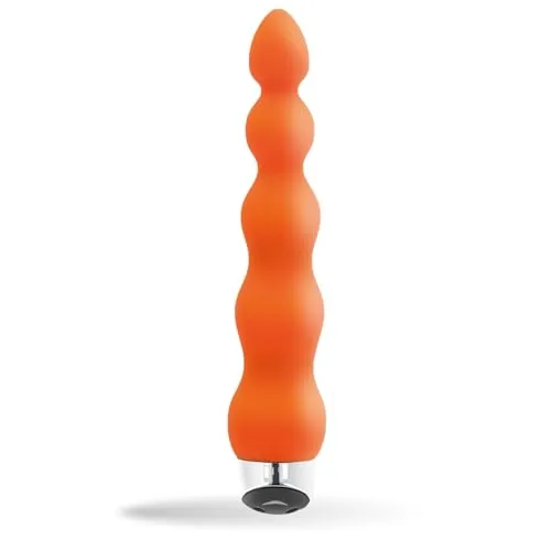 Lovelyness - Happyness Vibrator mit Kugeln - In Orange - 18cm -Akku