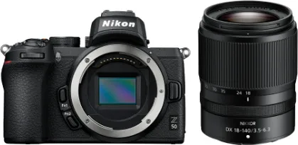 Nikon Z50 + Nikkor Z DX 18-140 VR - Kompakte Systemkamera mit 20,9 MP APS-C-Sensor, ideal für Reisefotografie und Videomodus in 4K mit Eye-Tracking-AF