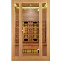 Infrarotkabine Nyborg S120V - Wärmekabinen mit Dual-Technologie für intensive Tiefenwärme und Wohlfühlatmosphäre. Inklusive HIFI-System, Ambientebeleuchtung und einfachem Soft-Touch-Bedienpanel.