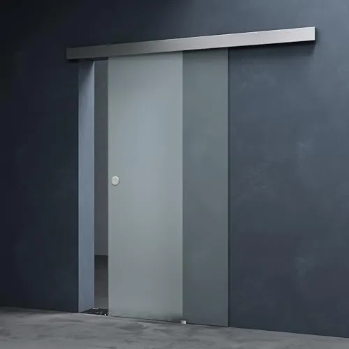 Mai & Mai Glasschiebetür Amalfi – Vollsatiniert, 102,5x205 cm, Muschelgriff - Elegante Schiebetür Amalfi aus 8mm ESG-Sicherheitsglas. Ideal für moderne Wohnräume, einfache Montage und nahtlose Integration in Ihr Zuhause.