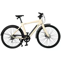 Keskin eBike E-Bike Cityrad cBike1 Minimalistisches Design City E-Bike Herren 27,5 Zoll Pedelec, 8 Gang Shimano Shimano Schaltwerk, Kettenschaltung, Heckmotor, 432 Wh, (27,5 Zoll Elektrofahrrad – Ideal für Fahrer von 165 cm bis 190 cm Körpergröße, Akku-Ladegerät, Werkzeug, Beleuchtung, Schlüssel), mit Drehmomentsensor, integriertes App-Display, StVZO-konform weiß