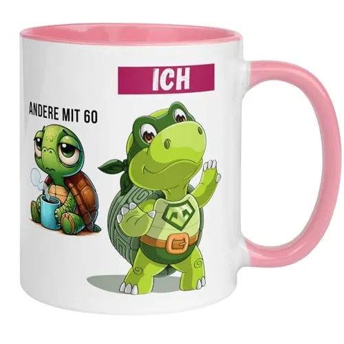 Geburtstag Frauen Geschenk Tasse | Andere mit 60 und Ich | Lustige Geschenk Geburtstagstasse mit Spruch zum 60. Geburtstag | 60ter Geburtstag - Witziges Geburtstagsgeschenk für Frau 60