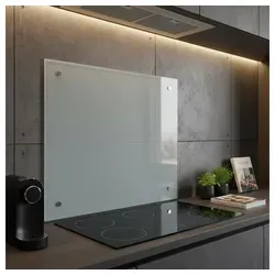 Mucola Küchenrückwand Glasrückwand aus Milchglas - Sonstige Wanddekoration, hitzebeständige und pflegeleichte Rückwand aus 6 mm ESG Sicherheitsglas für eine hygienische und stilvolle Küchengestaltung.
