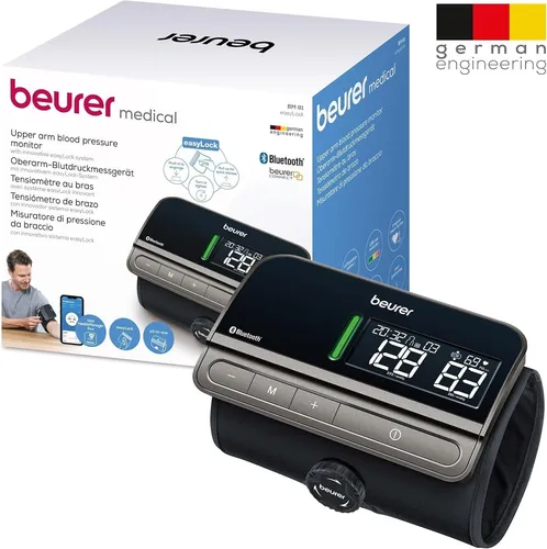 Beurer BM 81 easyLock - Digitales Oberarm-Blutdruckmessgerät, präzise Messungen mit easyLock-Technologie für einfache Handhabung
