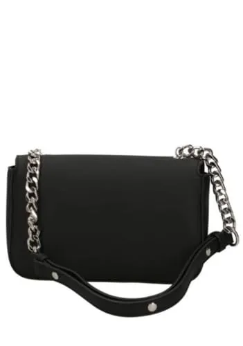 Love Moschino Damen Poljc4254pp0mkd000bu Schultertasche, Schwarz - Eleganter Stil - Damen-Schultertaschen mit Kettenschulterriemen für einen klassischen Look und auffälligem Logo-Schriftzug auf der Vorderseite.