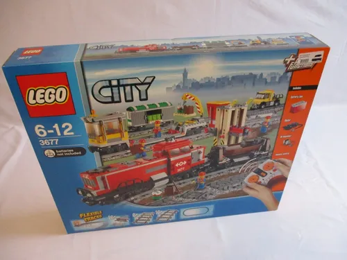 Lego Eisenbahn großer Güterzug Nr.3677 - LEGO (R) Komplette Sets & Packs, 831 Teile, inklusive Diesellokomotive und ideal für Eisenbahnliebhaber ab 6 Jahren.