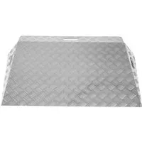 TRUTZHOLM Türschwellenrampe 10 cm Höhe - Auffahrrampe aus Aluminium, ideal für Rollstühle und Kinderwagen mit einer Traglast von 250 kg und rutschfester Oberfläche für maximale Sicherheit.