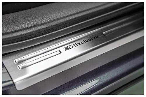 tuning-art 851 Edelstahl Einstiegsleisten Set passend für Skoda Octavia 3 III 2012-2020, Farbe:Silber