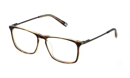 FILA Brillengestell (Model VFI538V) für Herren, Quadratisch, gefertigt aus Stainless steel (inklusive Brillenetui)