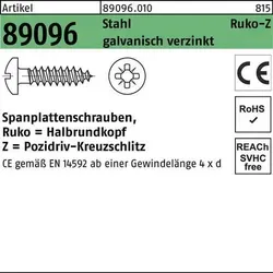 Spanplattenschraube R 89096 HAKO PZ 4x30-Z Stahl galv.verz. 1000St.