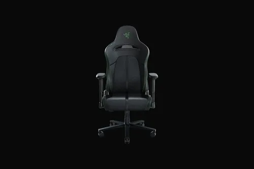 RAZER Enki X Gaming Chair schwarz/grün - Bürostuhl mit optimaler Gewichtsverteilung und integriertem Lordosenbogen für maximalen Komfort bei langen Gaming-Sessions.