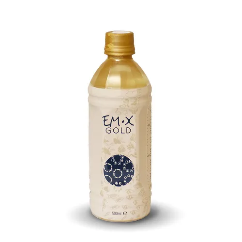 EM-X Gold 500ml Fermentationsgetränk - Nahrungsergänzungsmittel mit effektiven Mikroorganismen für eine gesunde Darmflora und das Wohlbefinden.