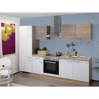 Flex- Well Küchenzeile "Stauraumwunder" 270cm - Küchenzeile mit 270 cm Breite, bietet optimalen Stauraum durch verschiedene Schränke und Fächer, ideal für kleine und große Küchen.
