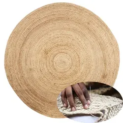 Marrakesch Orient & Mediterran Interior Teppich Abril rund 200cm - Handgeknüpfter Juteteppich mit einem Durchmesser von 200 cm, ideal für ein gemütliches Ambiente in Ihrem Wohnraum.