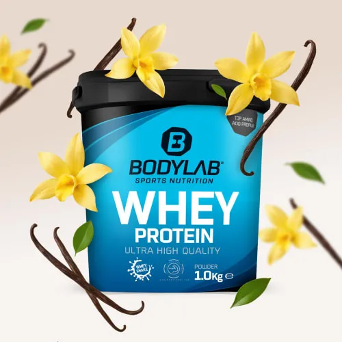 Bodylab24 Whey Protein Vanille 1000g - Hochwertiges Whey Protein für deinen Muskelaufbau. Ideal für den täglichen Einsatz und überzeugt durch hervorragenden Geschmack und optimale Löslichkeit.